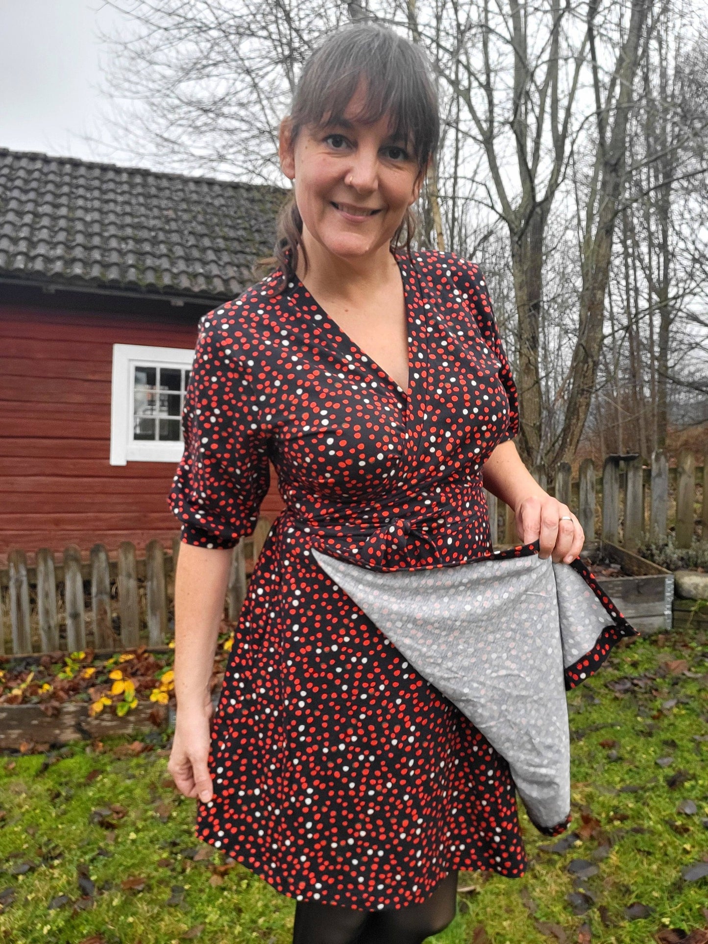 Wow Wrap Dress Strl 34-56 PDF-mönster