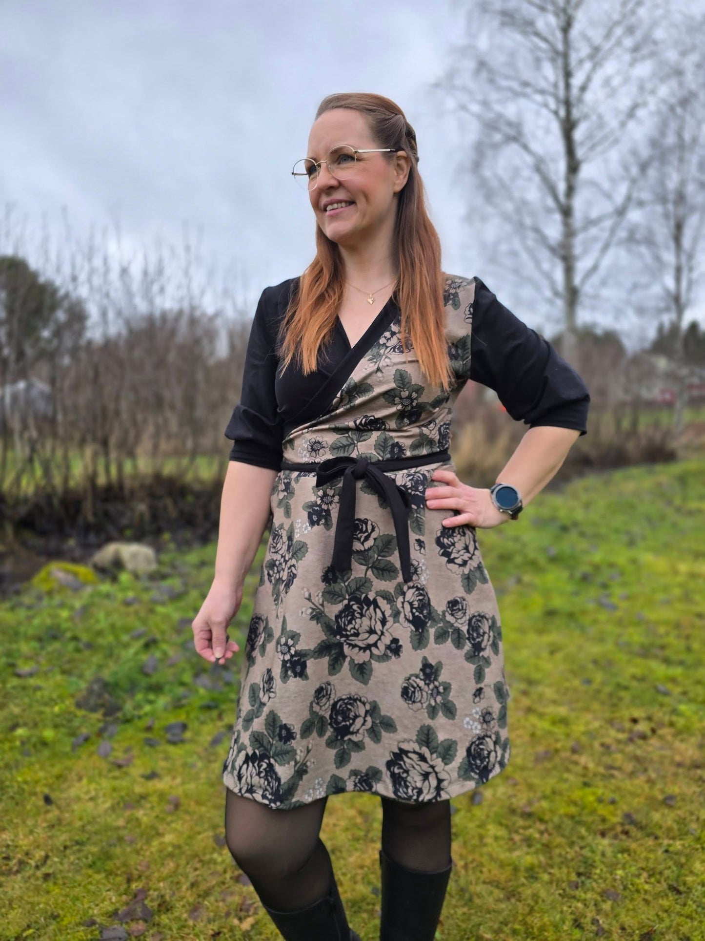 Wow Wrap Dress Strl 34-56 PDF-mönster