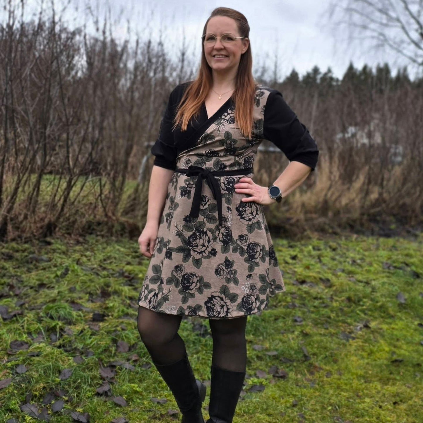 Wow Wrap Dress Strl 34-56 PDF-mönster