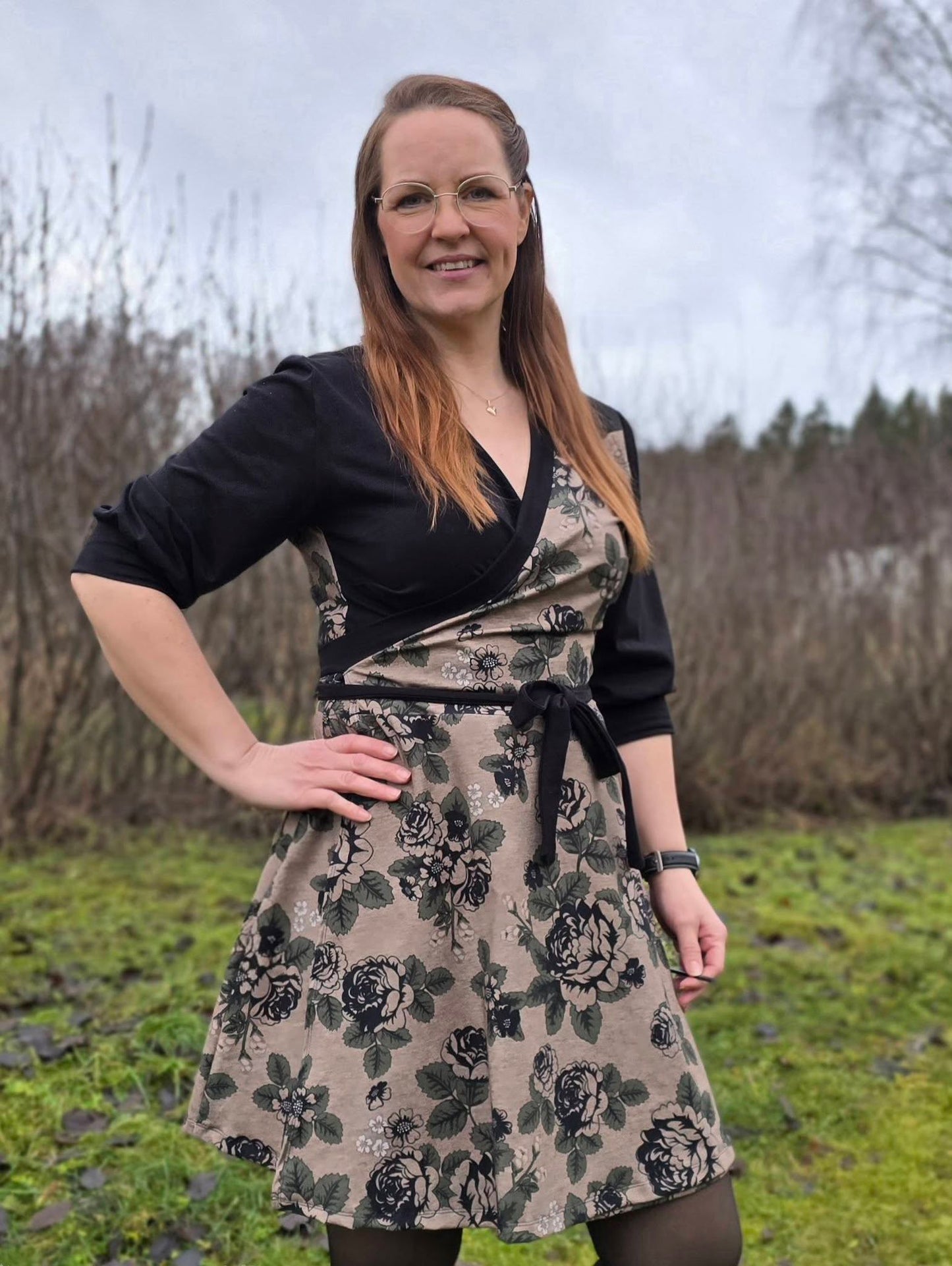 Wow Wrap Dress Strl 34-56 PDF-mönster