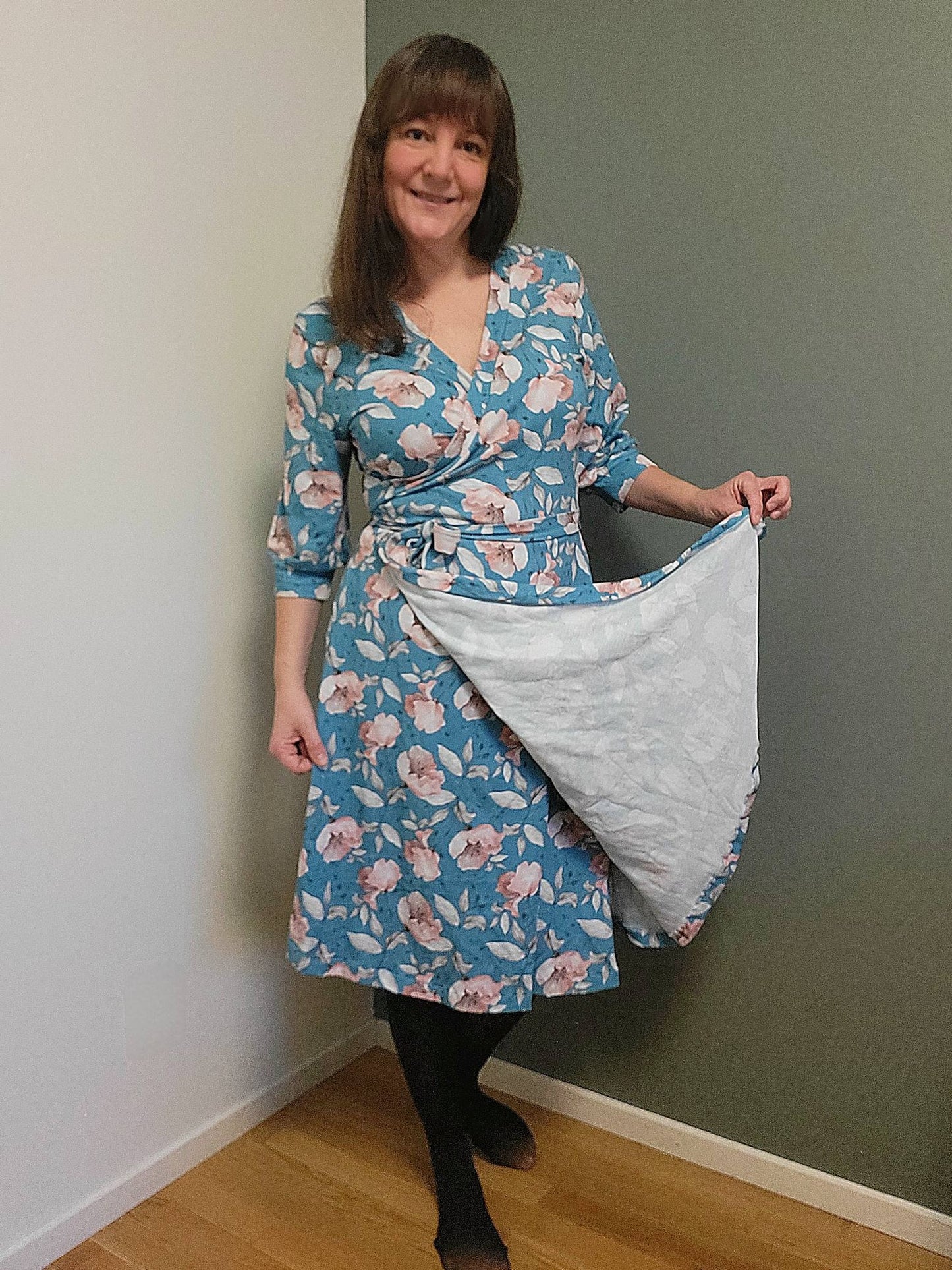 Wow Wrap Dress Strl 34-56 PDF-mönster