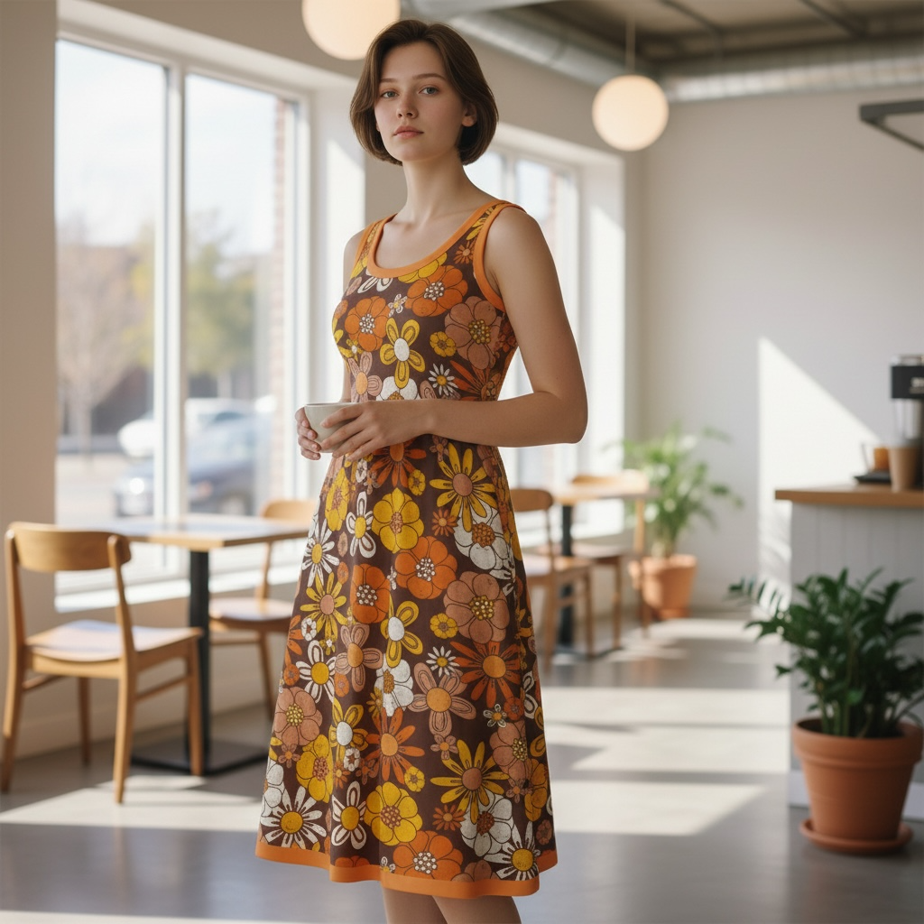 Retro Florals Brown TRYCKS PÅ BESTÄLLNING FEB-MARS 2026