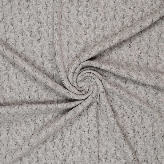 PARTI! Kabelstickad Jacquard Grå