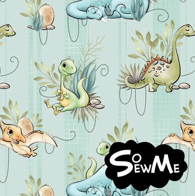 Cute Dinos Stripey Aqua DROPSHIPPING Bokas till och med 29/9 23