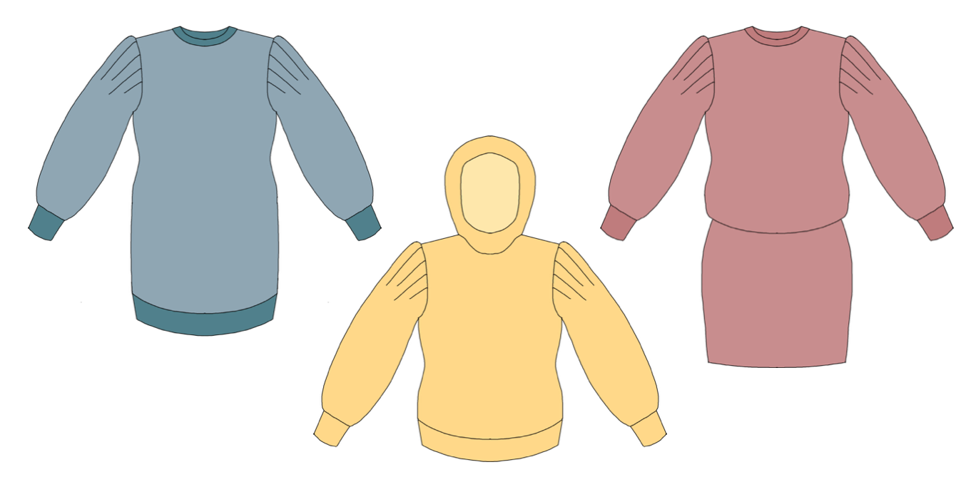 Sweet Carolina Hoodie Strl 34-56 PDF-mönster