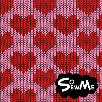 Knit Hearts Pink TRYCKS PÅ BESTÄLLNING Bokas till och med 17/12 23