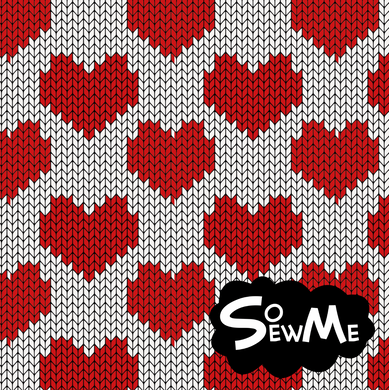 Knit Hearts Offwhite TRYCKS PÅ BESTÄLLNING Bokas till och med 17/12 23
