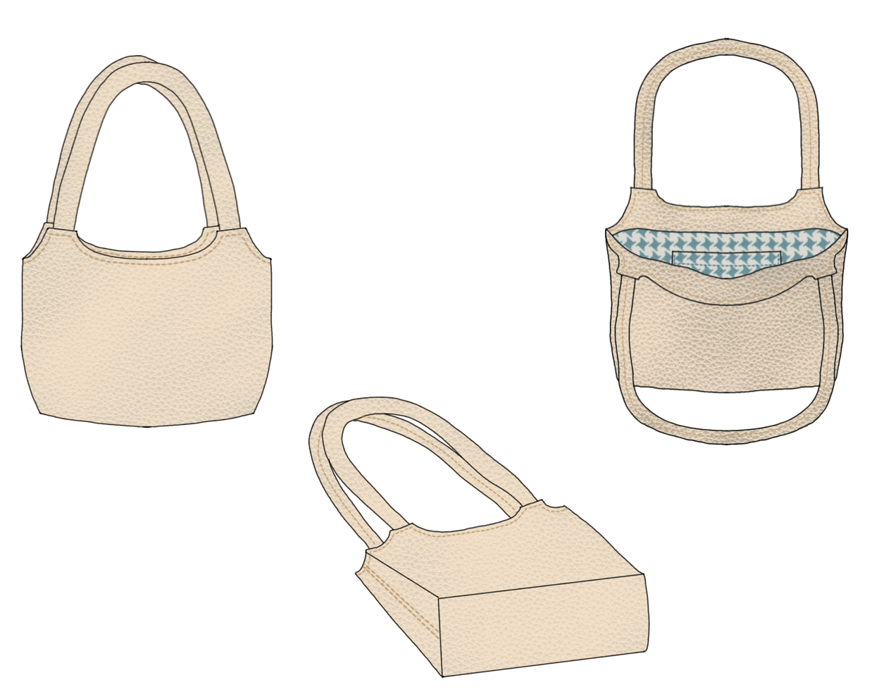 Fashionista Tote Bag PDF-mönster