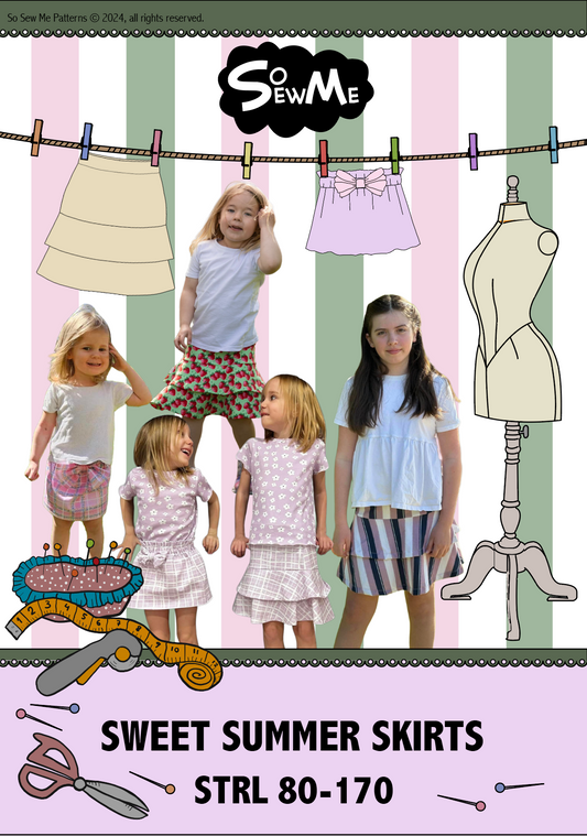 Sweet Summer Skirts Strl 80-170 Pappersmönster