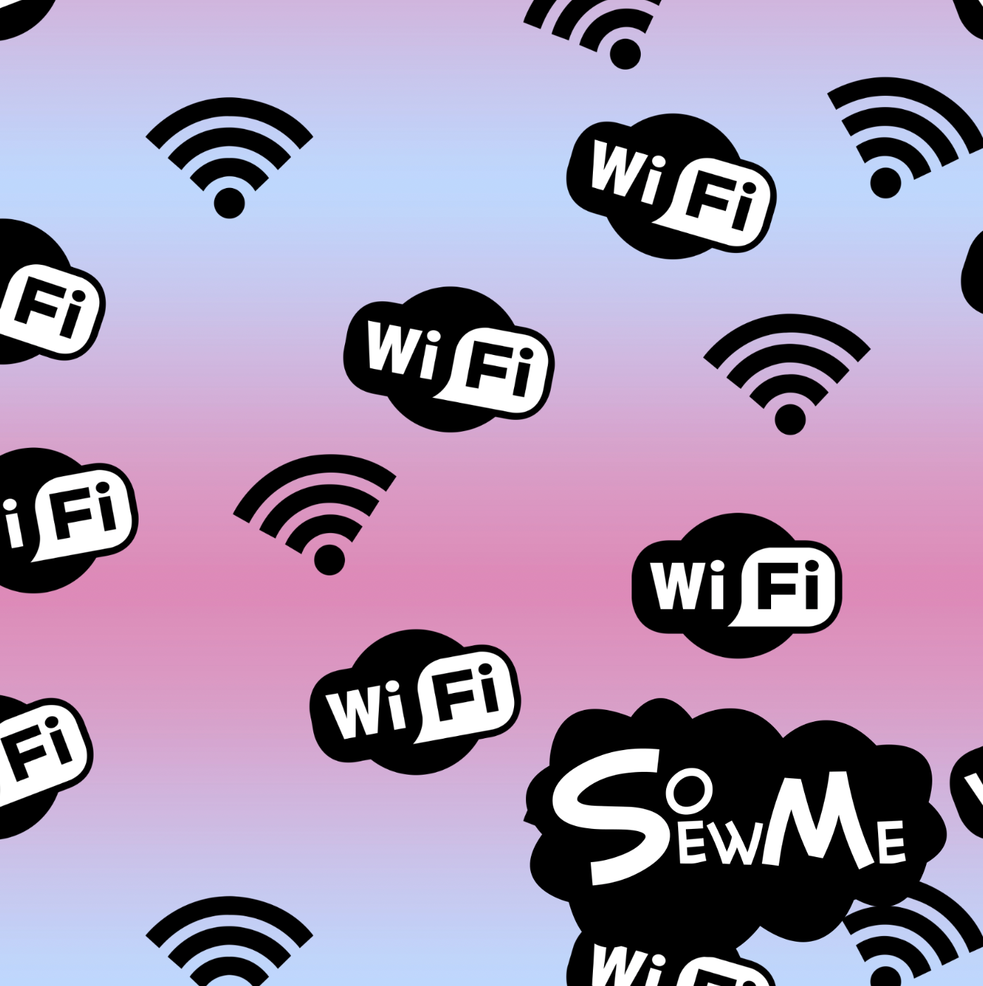 Wifi Ombre Pink TRYCKS PÅ BESTÄLLNING