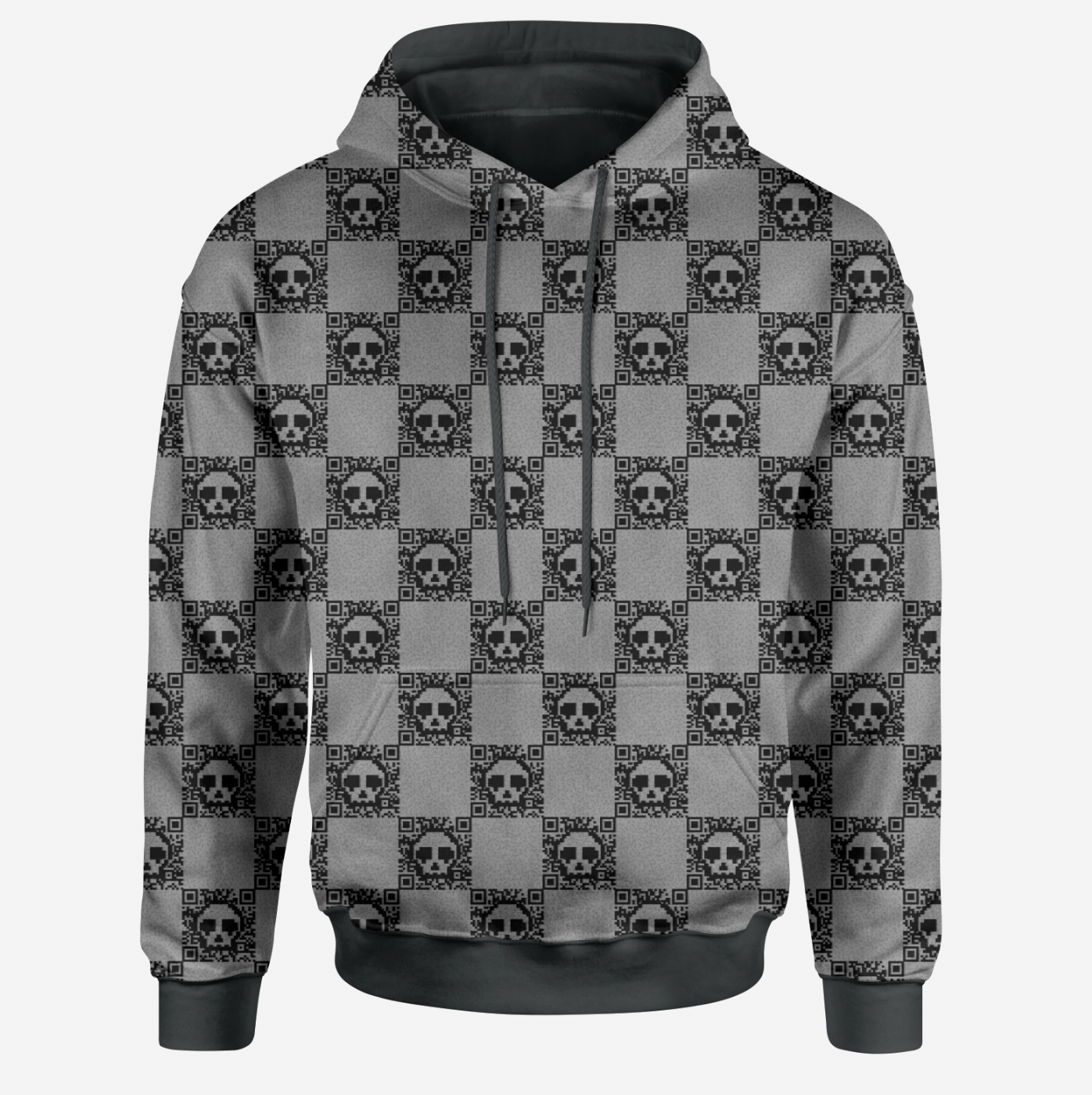 QR Skull Grey TRYCKS PÅ BESTÄLLNING