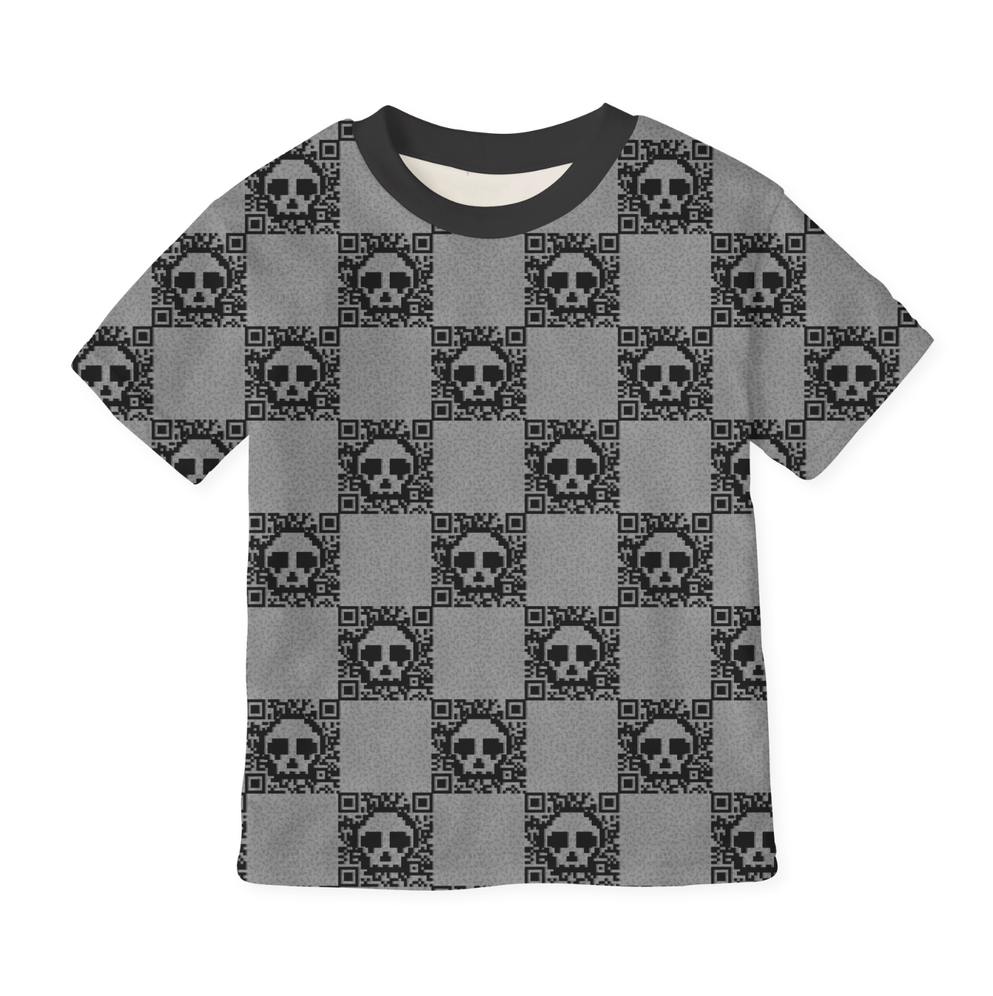 QR Skull Grey TRYCKS PÅ BESTÄLLNING