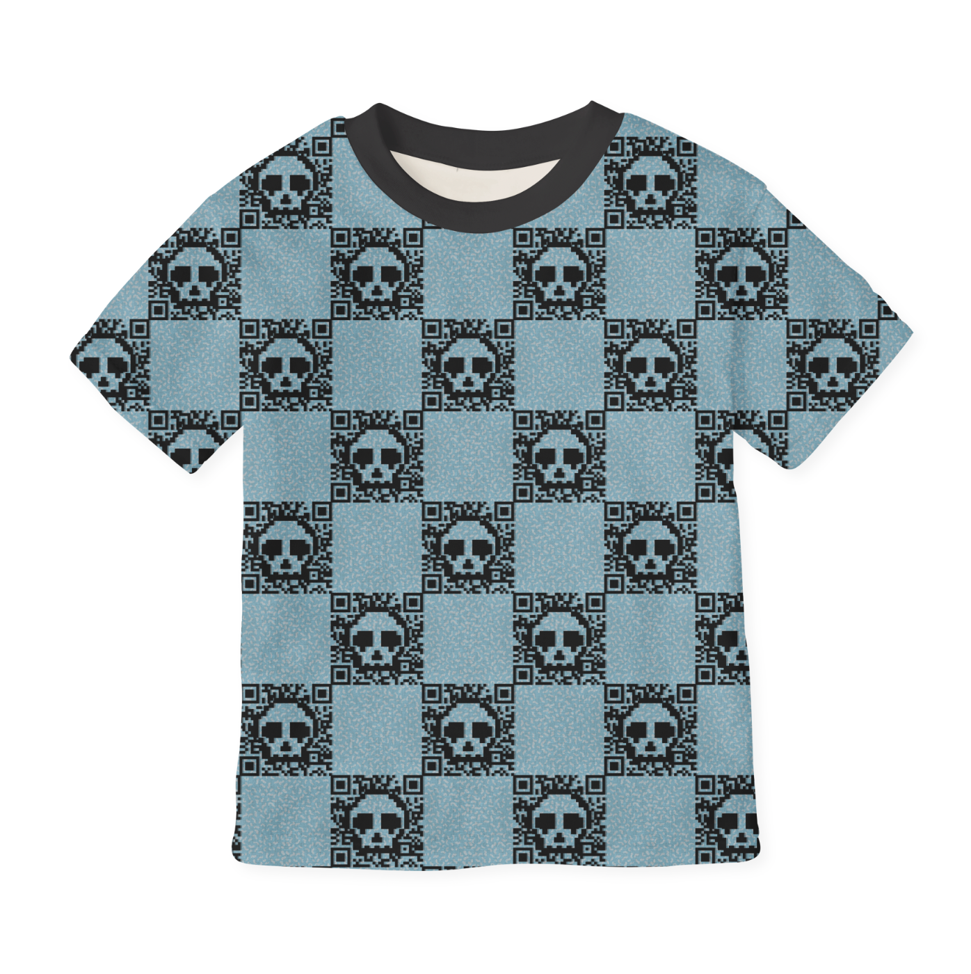 QR Skull Aqua TRYCKS PÅ BESTÄLLNING