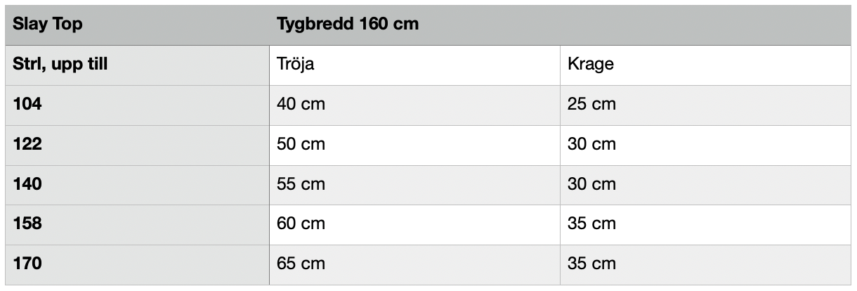 Slay Top Strl 92-170 Pappersmönster