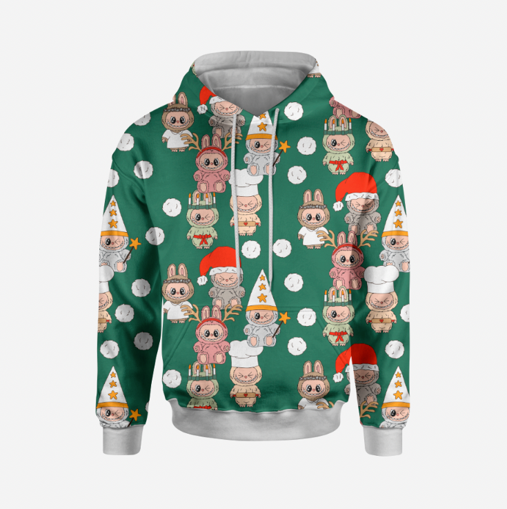 Xmas Monsters Green TRYCKS PÅ BESTÄLLNING