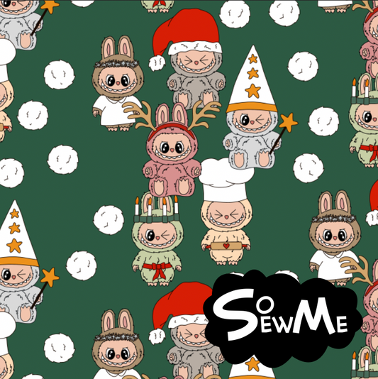 Xmas Monsters Green TRYCKS PÅ BESTÄLLNING