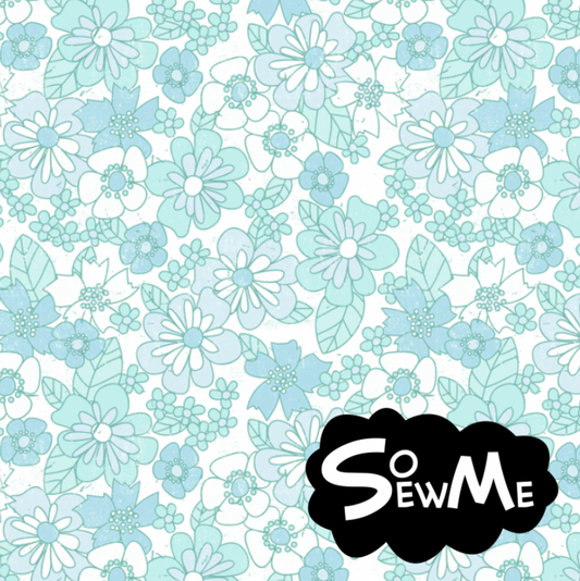 70s Florals Aqua TRYCKS PÅ BESTÄLLNING FEB-MARS 2026