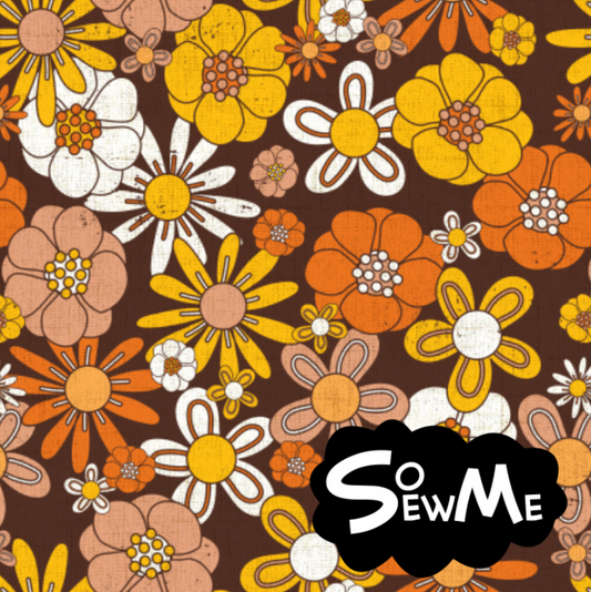 Retro Florals Brown TRYCKS PÅ BESTÄLLNING FEB-MARS 2026