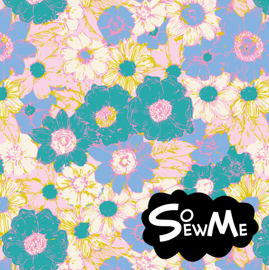 Abstract Flowers Pastel TRYCKS PÅ BESTÄLLNING FEB-MARS 2026