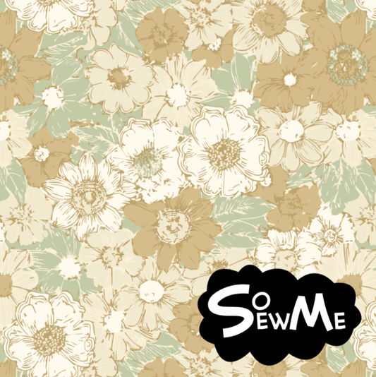 Abstract Flowers Sage TRYCKS PÅ BESTÄLLNING FEB-MARS 2026