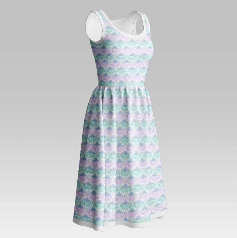 Mermaid Lace White Purple TRYCKS PÅ BESTÄLLNING MARS-MAJ 2026