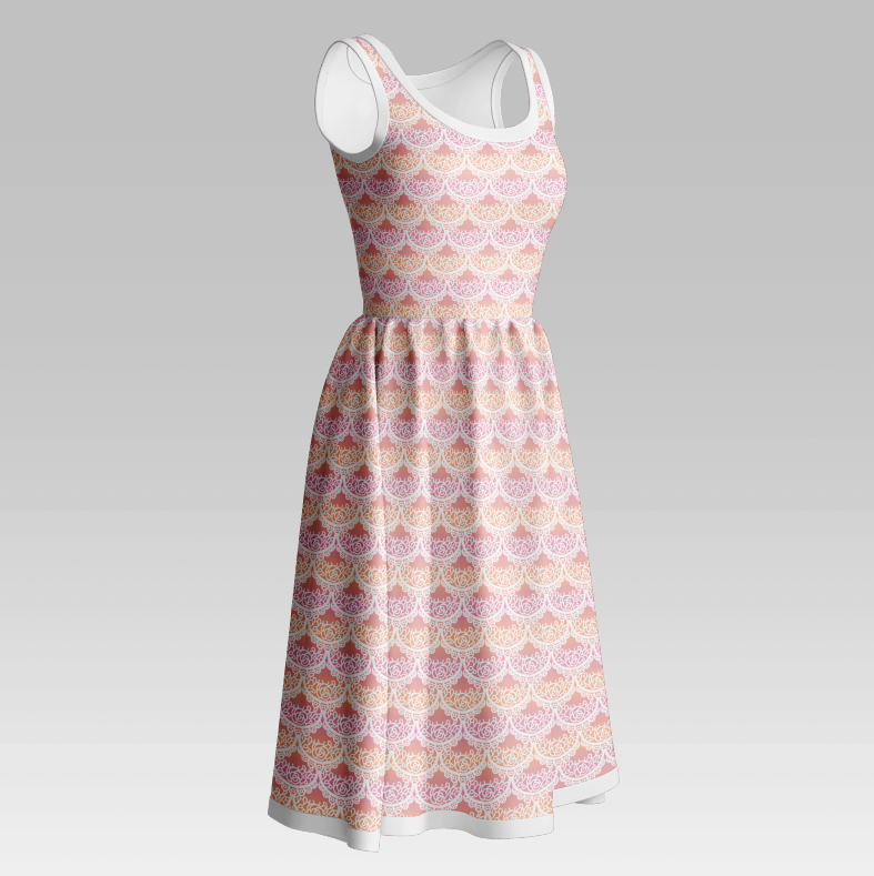 Mermaid Lace White Pink TRYCKS PÅ BESTÄLLNING MARS-MAJ 2026