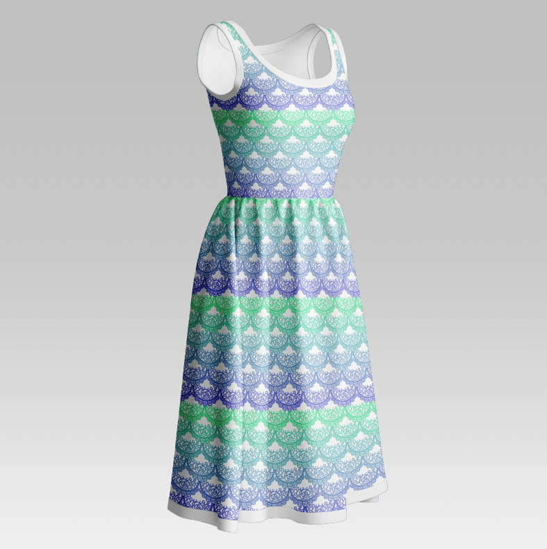 Mermaid Lace Ombre Aqua TRYCKS PÅ BESTÄLLNING MARS-MAJ 2026