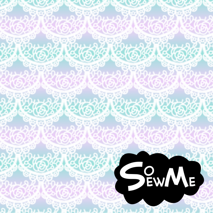 Mermaid Lace White Purple TRYCKS PÅ BESTÄLLNING MARS-MAJ 2026