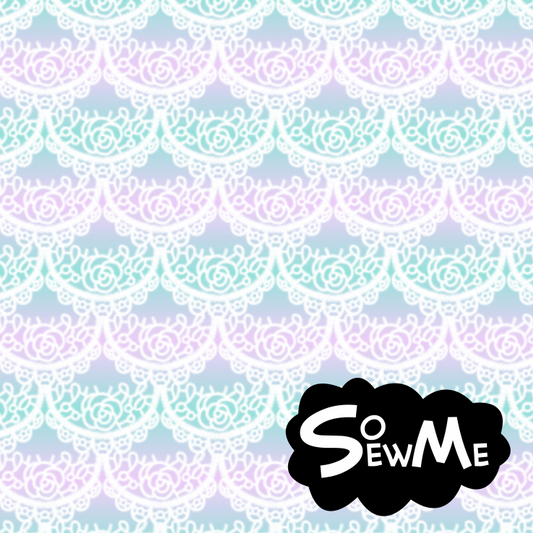 Mermaid Lace White Purple TRYCKS PÅ BESTÄLLNING MARS-MAJ 2026