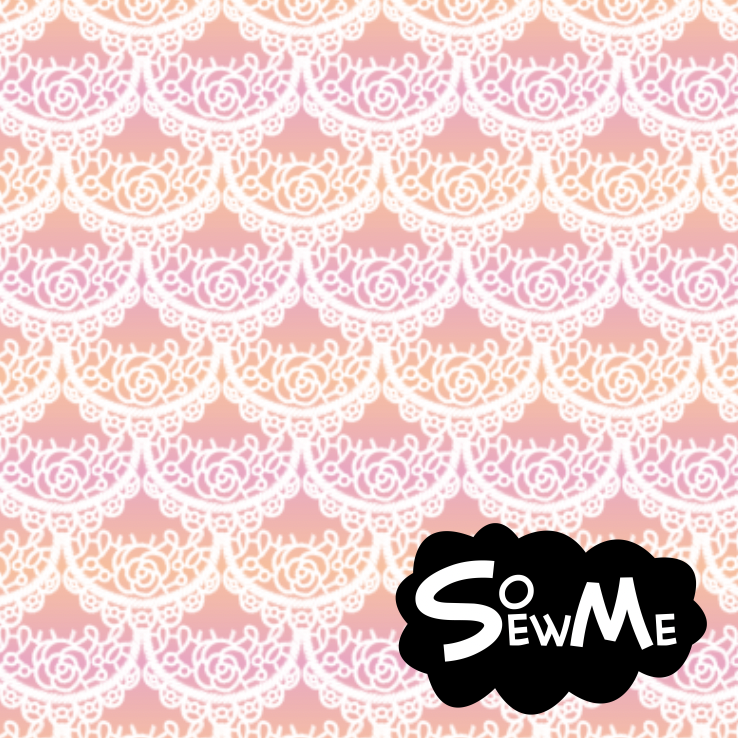 Mermaid Lace White Pink TRYCKS PÅ BESTÄLLNING MARS-MAJ 2026