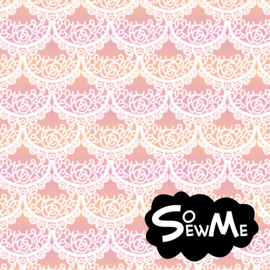 Mermaid Lace White Pink TRYCKS PÅ BESTÄLLNING MARS-MAJ 2026