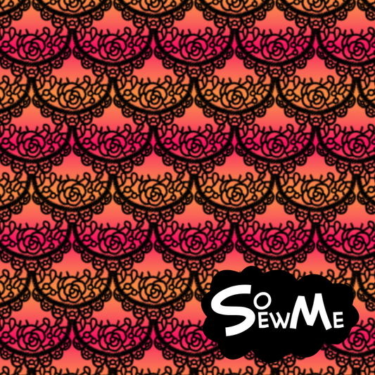 Mermaid Lace Black Orange TRYCKS PÅ BESTÄLLNING MARS-MAJ 2026