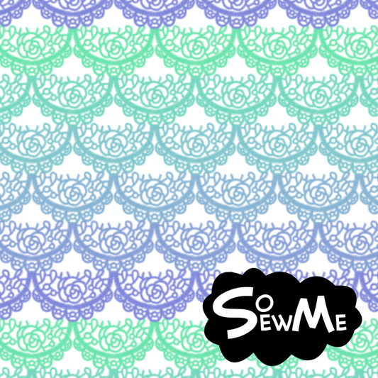 Mermaid Lace Ombre Aqua TRYCKS PÅ BESTÄLLNING MARS-MAJ 2026