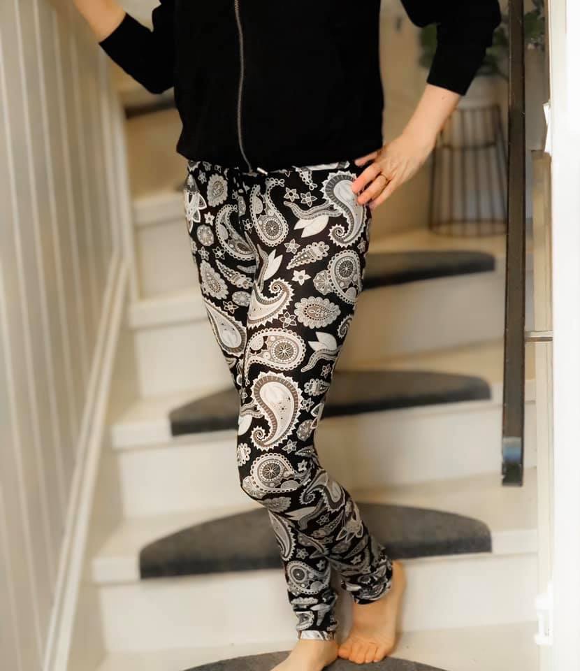 THE Leggings Strl 34-56 Pappersmönster