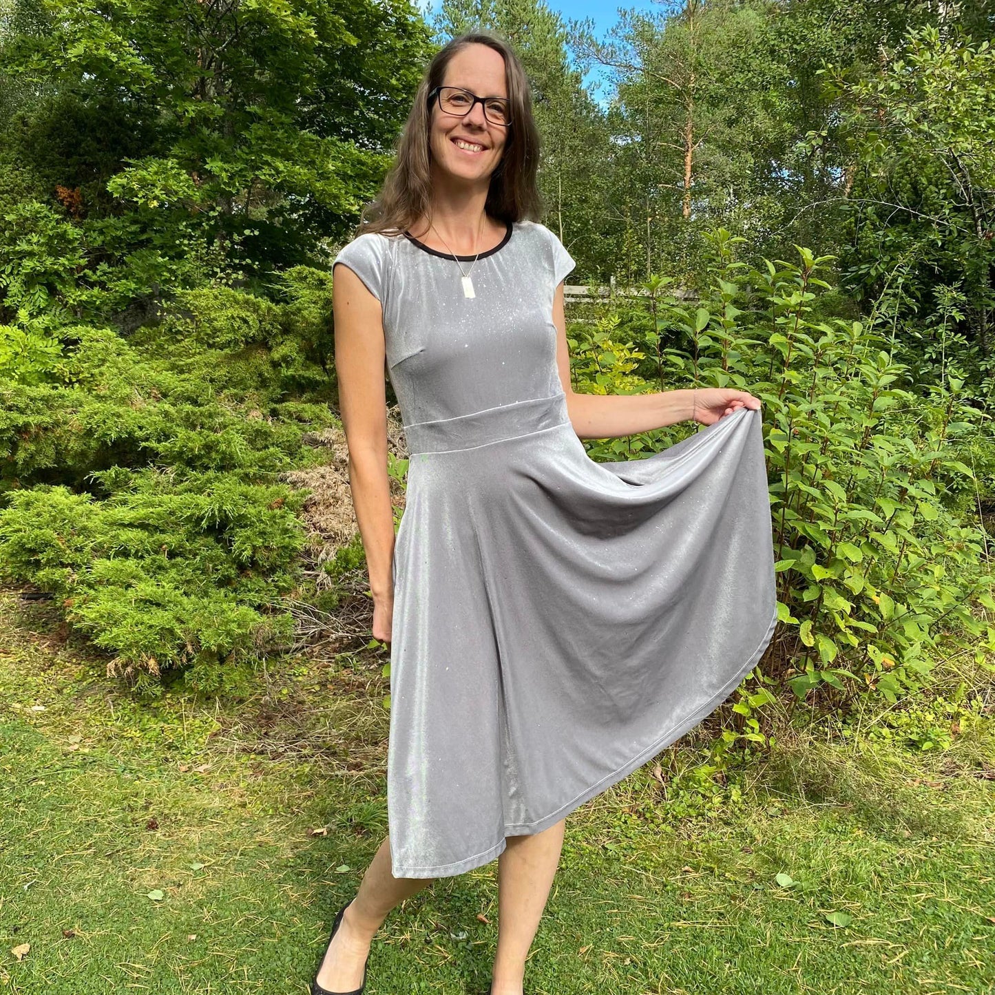 Blueberry Pie Dress Strl 34-56 PDF-mönster