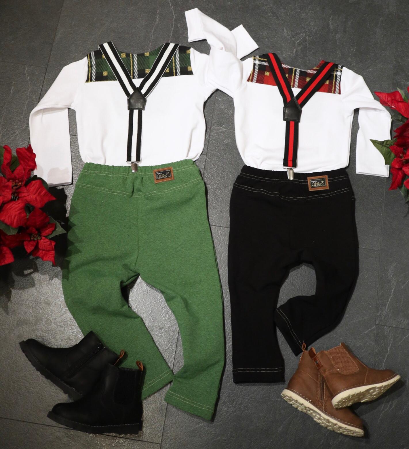 Skotskrutig Trikå/Jersey Xmas Edition Glitter Green