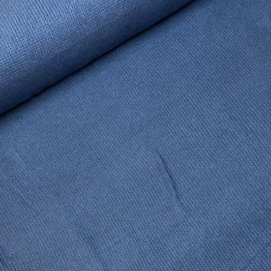 Waffle Knit Dark Denim Blue