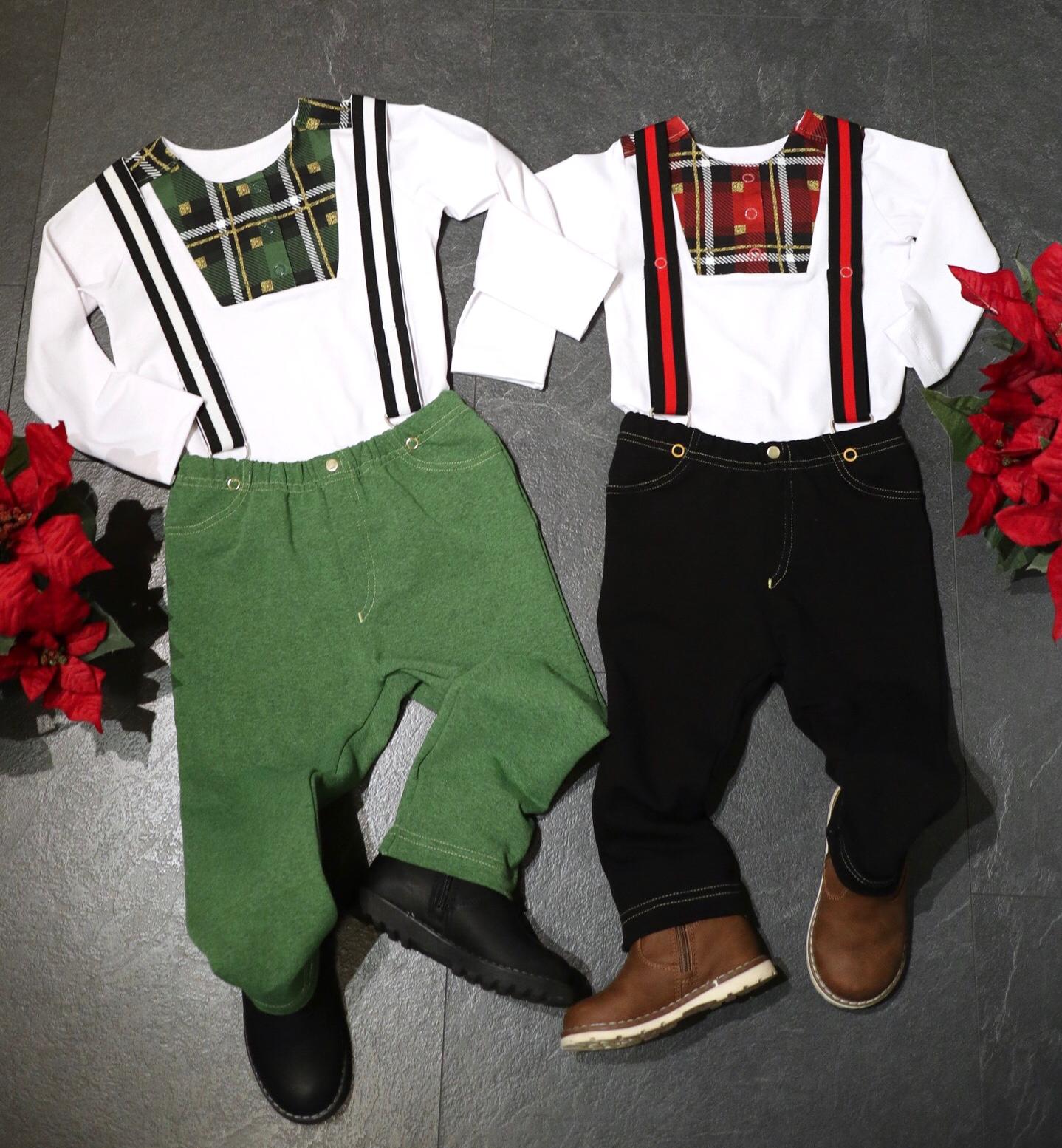 Skotskrutig Trikå/Jersey Xmas Edition Glitter Green