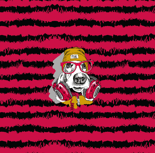 Doggy Dog Fullbreddspanel Berry GOTS-Jogging/French Terry