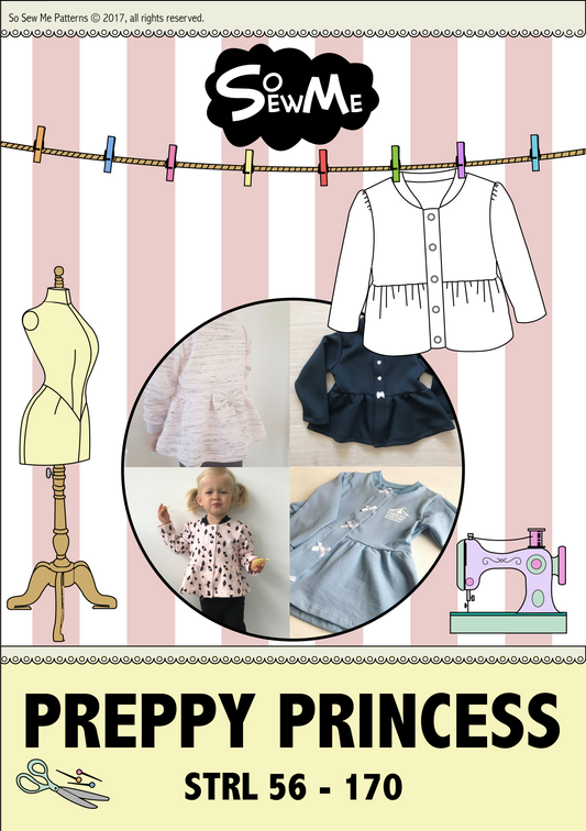 Preppy Princess Strl 56-170 Pappersmönster