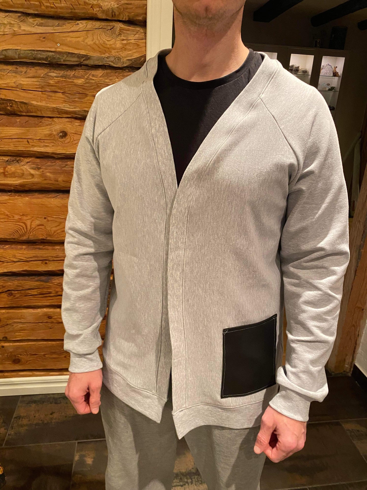 Those BaumwULLE Cardigans Herr Strl 2XS-5XL Pappersmönster