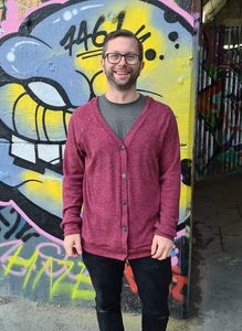 Those BaumwULLE Cardigans Herr Strl 2XS-5XL Pappersmönster