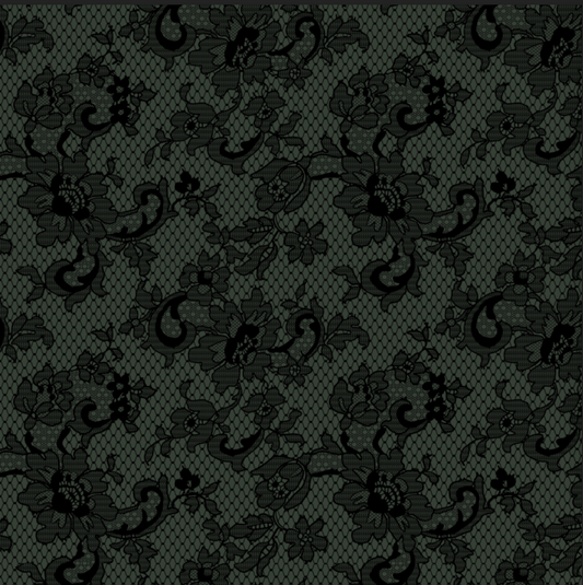 Dramatic Lace Dark Green GOTS-Trikå/Jersey