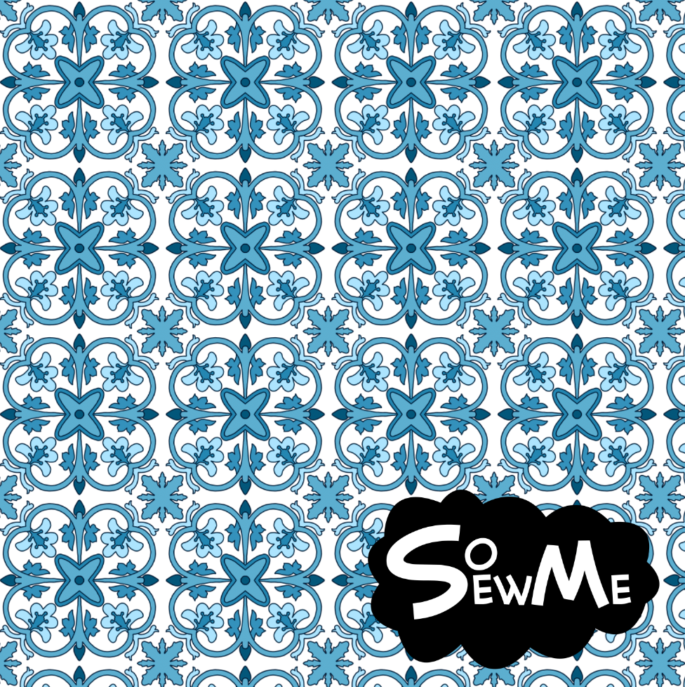 Marrakesh Blue GOTS-Trikå/Jersey