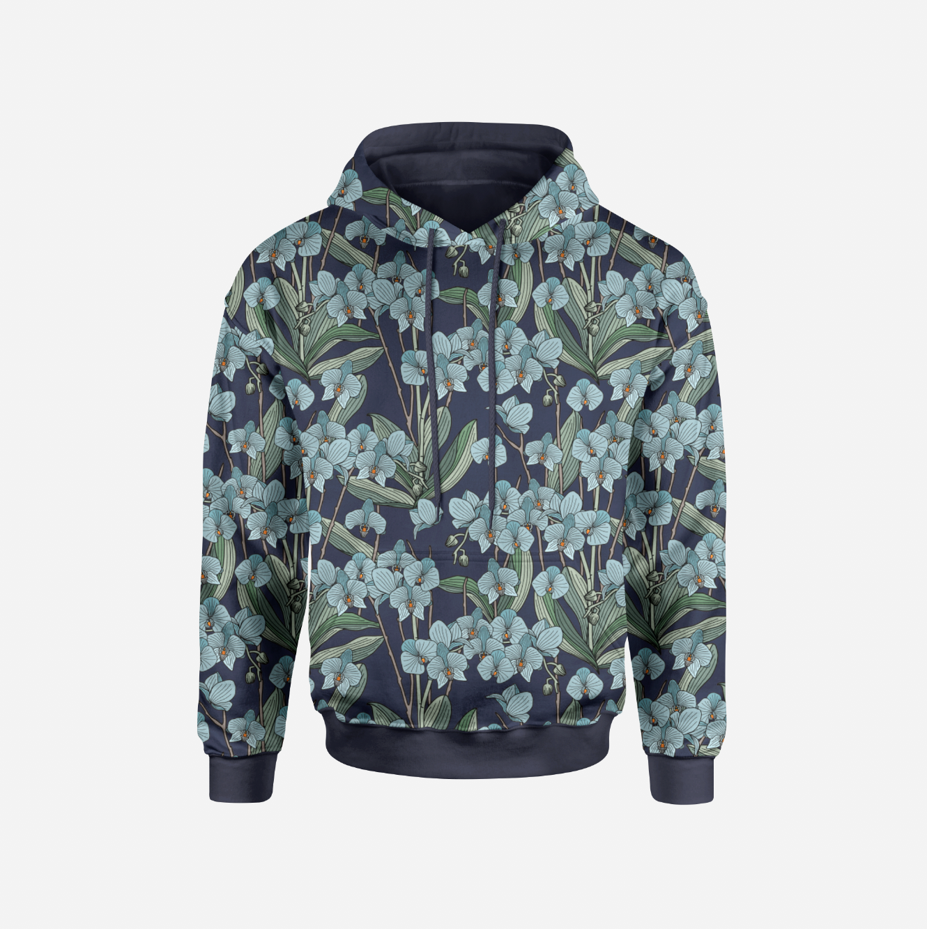 Orchidea Navy/Mint GOTS-Trikå/Jersey