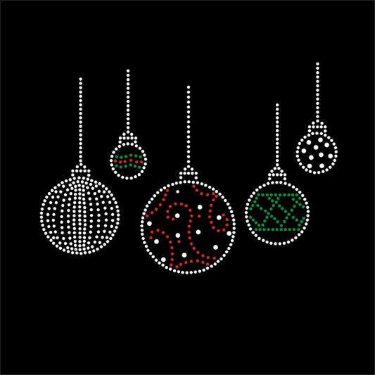 Strassapplikation Xmas Ornaments