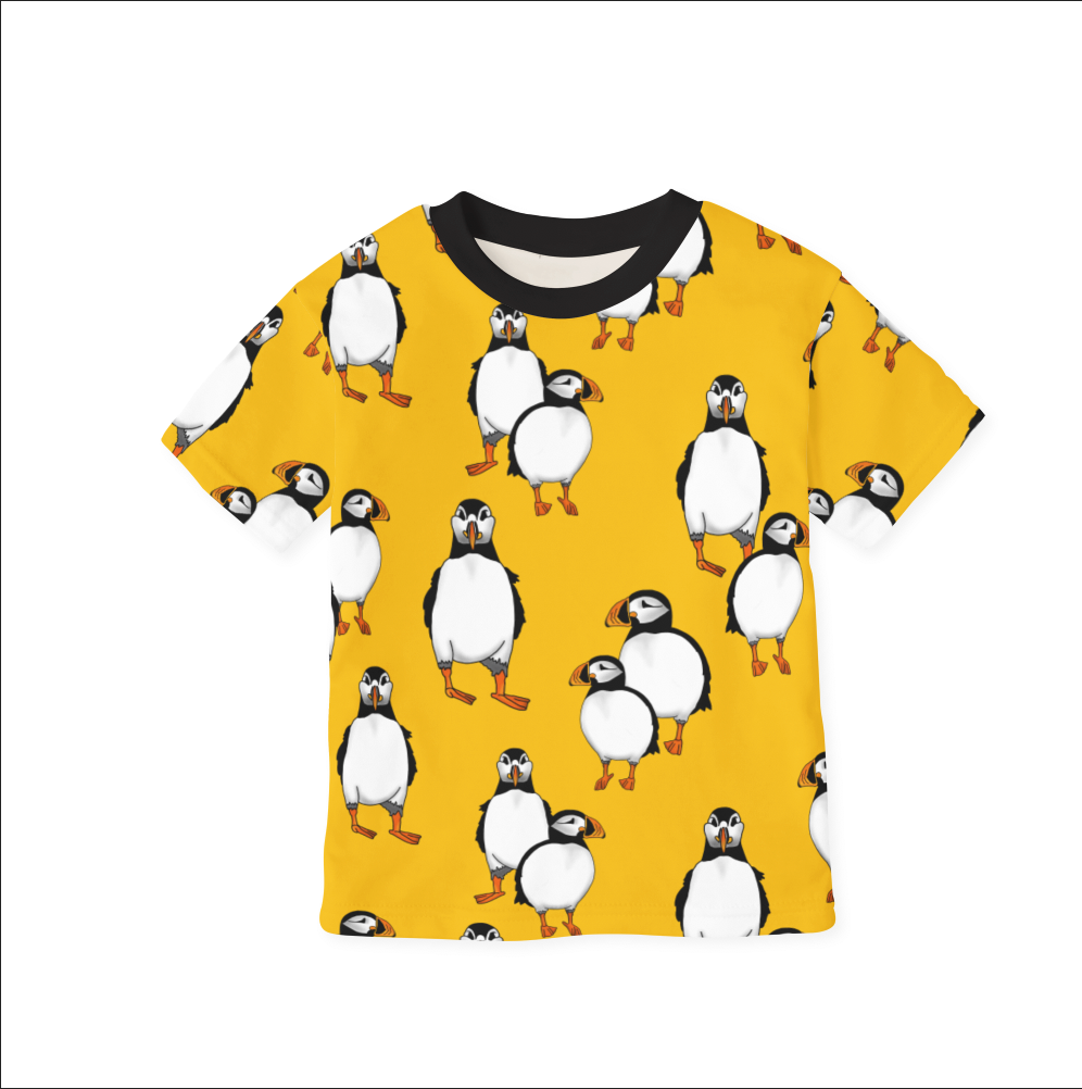 Puffins Yellow GOTS-Trikå/Jersey