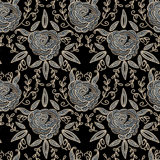 Pearl Embroidery Illusion GOTS-Trikå/Jersey