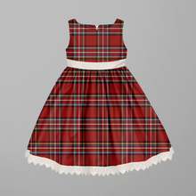Tartan Red GOTS-Trikå/Jersey FÖRHANDSBOKNING