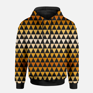 Gradient Triangles Gold GOTS-Jogging/French Terry